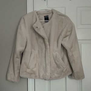 Zara cream fur jacket size medium